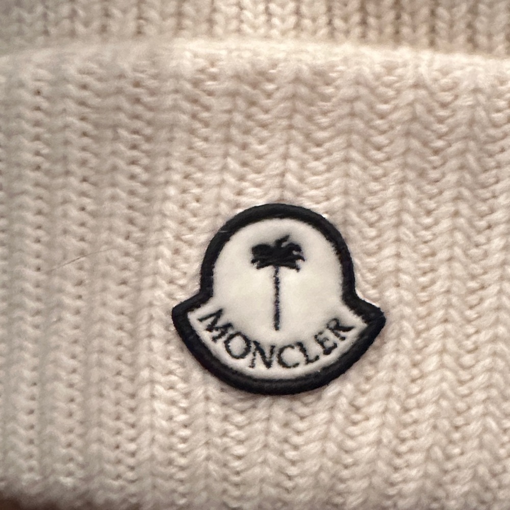 Moncler & Palm Angels Ivory Knit Hat - Picture 7 of 7